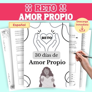 Printable Self-Love Challenge | Become Aware | Self-Care Diary | Spanish Challenge | Mental Health Challenge | Self-Esteem | Spanish Diary