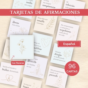 96 Printable Positive Affirmation Cards | Self-Esteem, Motivation, Therapy, and Self-Care Cards | Daily Affirmations
