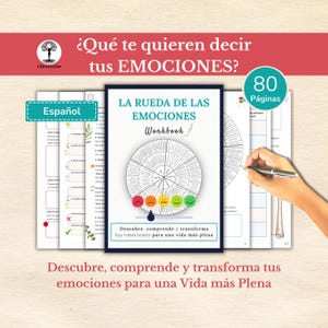 Rueda de las emociones en español | Cuaderno de terapia emocional | Ejercicios | Bienestar Emocional | Gestión Emocional | Salud Mental