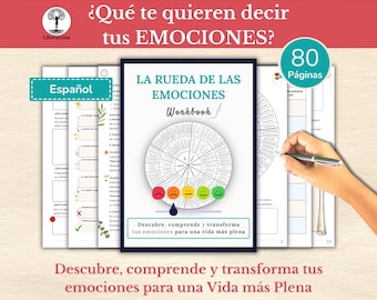 Rueda de las emociones en español | Cuaderno de terapia emocional | Ejercicios | Bienestar Emocional | Gestión Emocional | Salud Mental