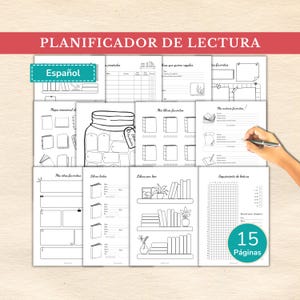 Printable A4 and A5 Spanish Reading Planner | Reading Log | Reader's Journal | Organization Templates | Bullet Journal PDF
