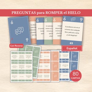 Preguntas para parejas español, tarjetas para iniciar conversación, juego para romper el hielo, cartas cita romántica, regalo de aniversario