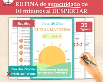 Printable Wake-Up Habit Challenge | Morning Routine | 30-Day Challenge | Morning Routine | Mindfulness | ADHD | Wellness | PDF