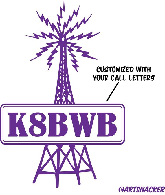 CUSTOM Ham Radio Call Sign Decal Sticker - Etsy