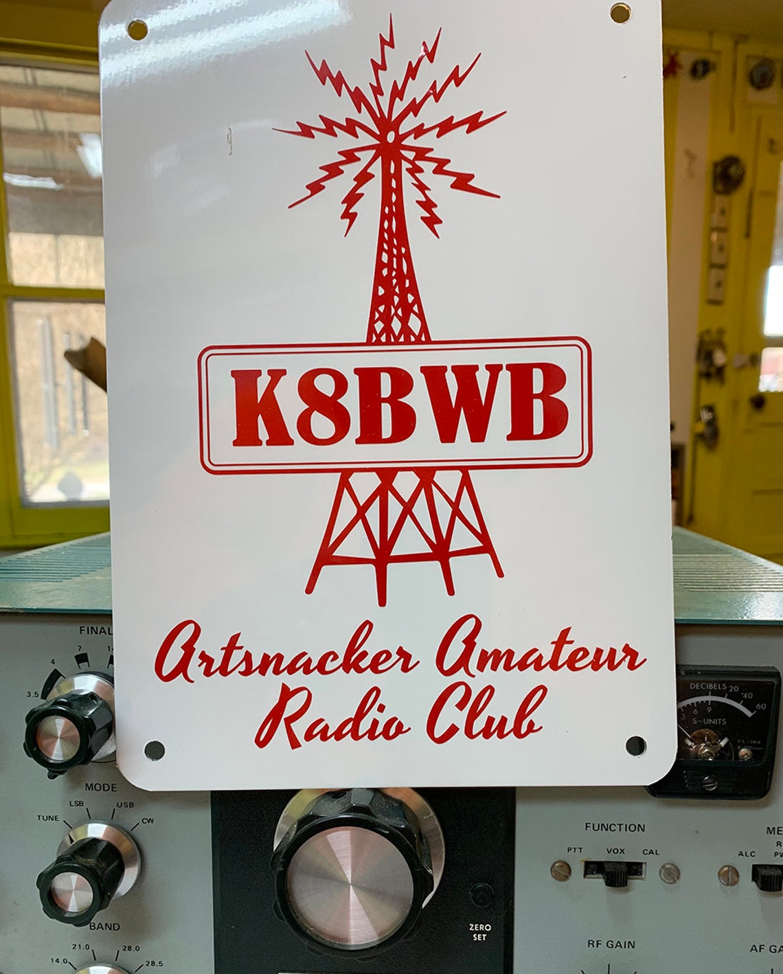 CUSTOM 7x10 sign with your ham radio call sign and amateur Etsy