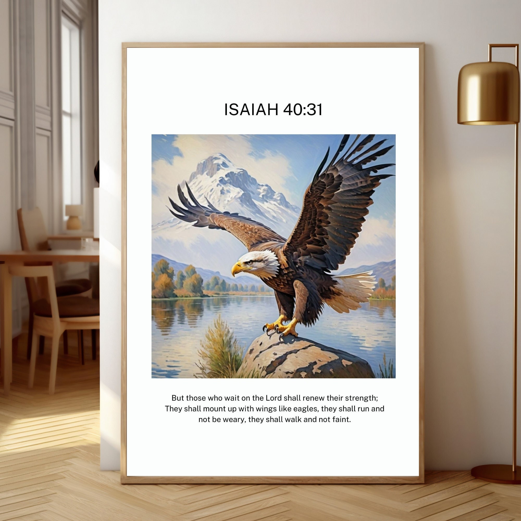 Isaiah 40:31 Bible Verse Wall Art Print With Bible Study, Scripture ...