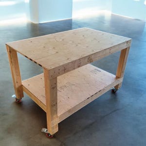 Garage Workbench, Simple Work Table Plans, Wooden Work Bench Plans, Garage Table Plans, Basement Workbench, Craft Table, PDF Download
