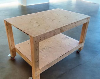 2x4材のワークベンチの簡単な設計図｜DIYガレージワークベンチPDF