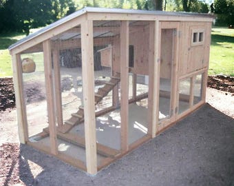 DIY Chicken Coop Plans, Simple Chicken Coop with Run Plans, Backyard Chicken Coop, Farmhouse Chicken Coop, Woodworking Weekend Project PDF
