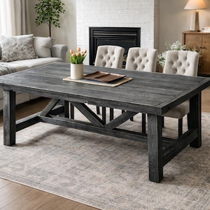 Large Wooden Dinning Table Build Plans, PDF Download