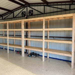 Qeetex Wall-Mounted Garage Wall Shelf 2 Pack Metal Rack 560 Lbs ...