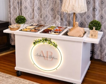 Planos para construir un carrito móvil de charcutería, carrito de bar portátil plegable con ruedas