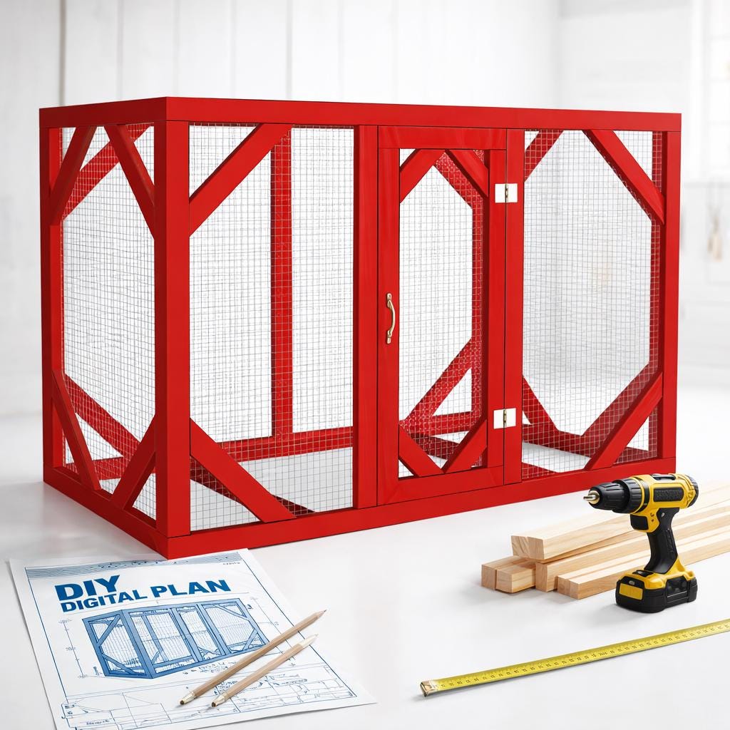 Chicken Coop Run DIY Build Plans, Easy Backyard Coop Plan 4x8 , PDF ...