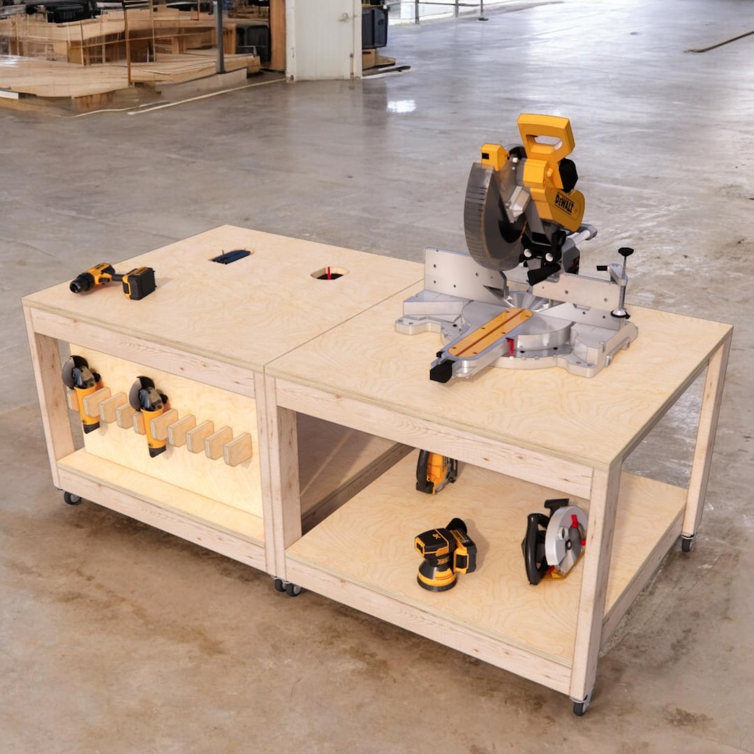 Mobile Table Saw Plans, Router Workbench Plans, Garage Workbench, Tool ...