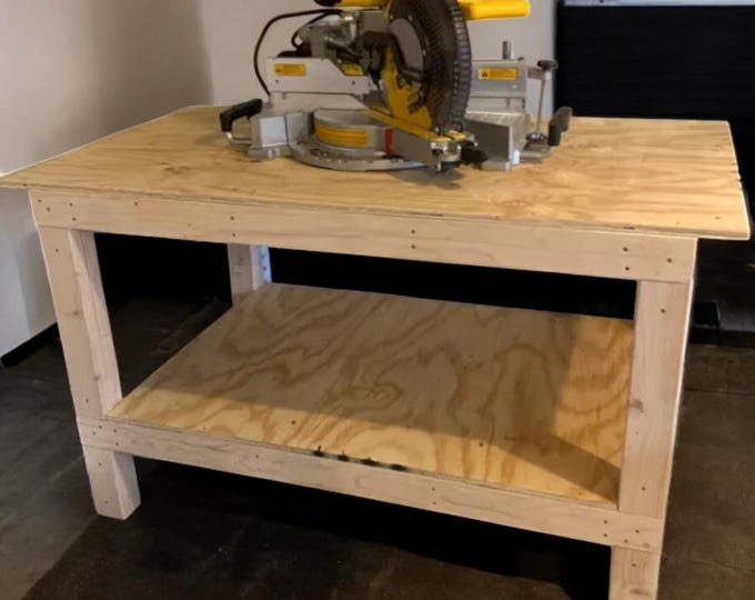 Easy 2x4 Workbench Plans | DIY Garage Workbench PDF | Simple Beginner ...
