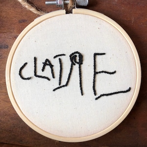 Aangepast handschrift geborduurd ornament aandenkens