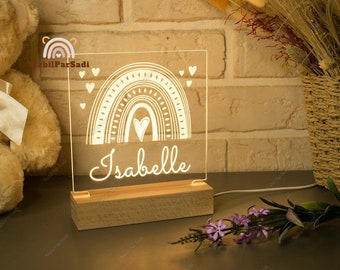 Personalized Kid Night Light, Custom Baby Name Night Light, Custom Baby Sign, Baby Bedroom Light, Nursery Decor, Children Bedroom Light