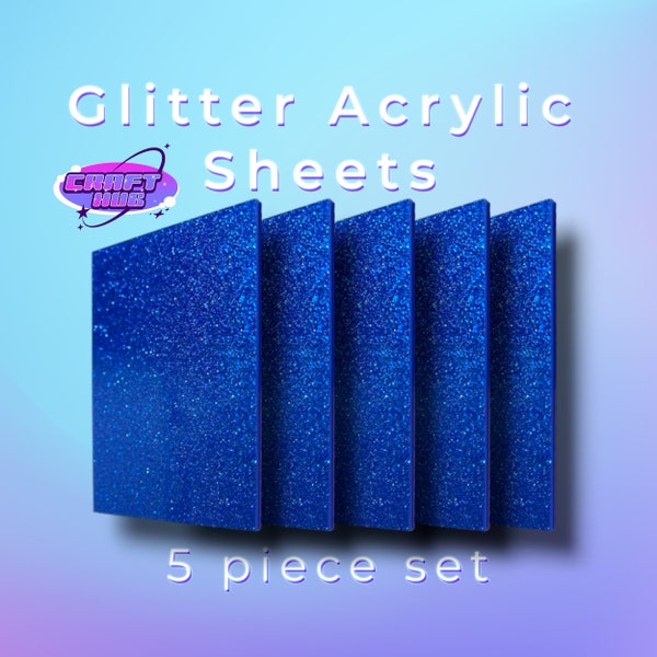Plexiglass sheet glitter plexiglass for project plexiglass glitter sheet plexiglass for project glitter plexiglass Blue Glitter 5 pieces