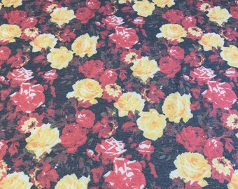 Vintage Roses Yellow and Red Head Hugger