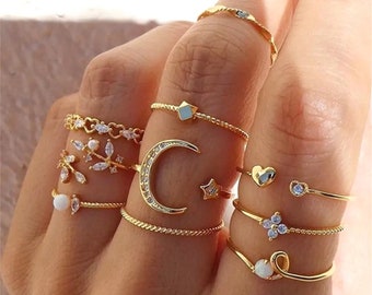 Conjunto de anillos bohemios