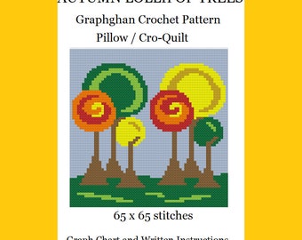 Autumn Lollipop Trees - Graphghan Crochet Pattern