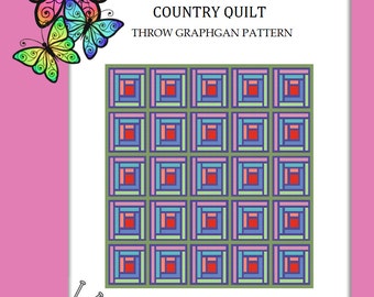 Courtepointe de pays - Graphghan Crochet Pattern