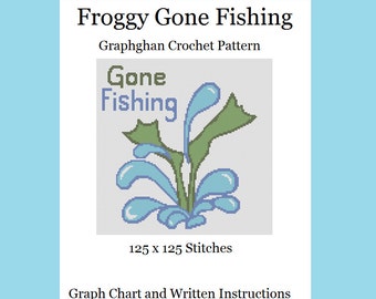 Froggy Gone Fishing - Graphghan Crochet Pattern