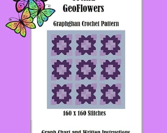 Géofleurs d'orchidées - Graphghan Crochet Pattern