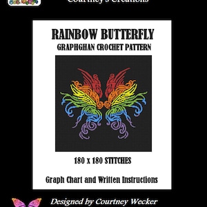 Rainbow Butterfly - Graphghan Crochet Pattern