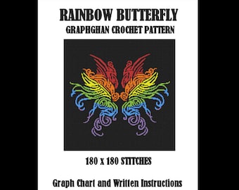 Rainbow Butterfly - Graphghan Crochet Pattern