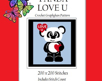 Panda Love U - Crochet Graphghan Pattern