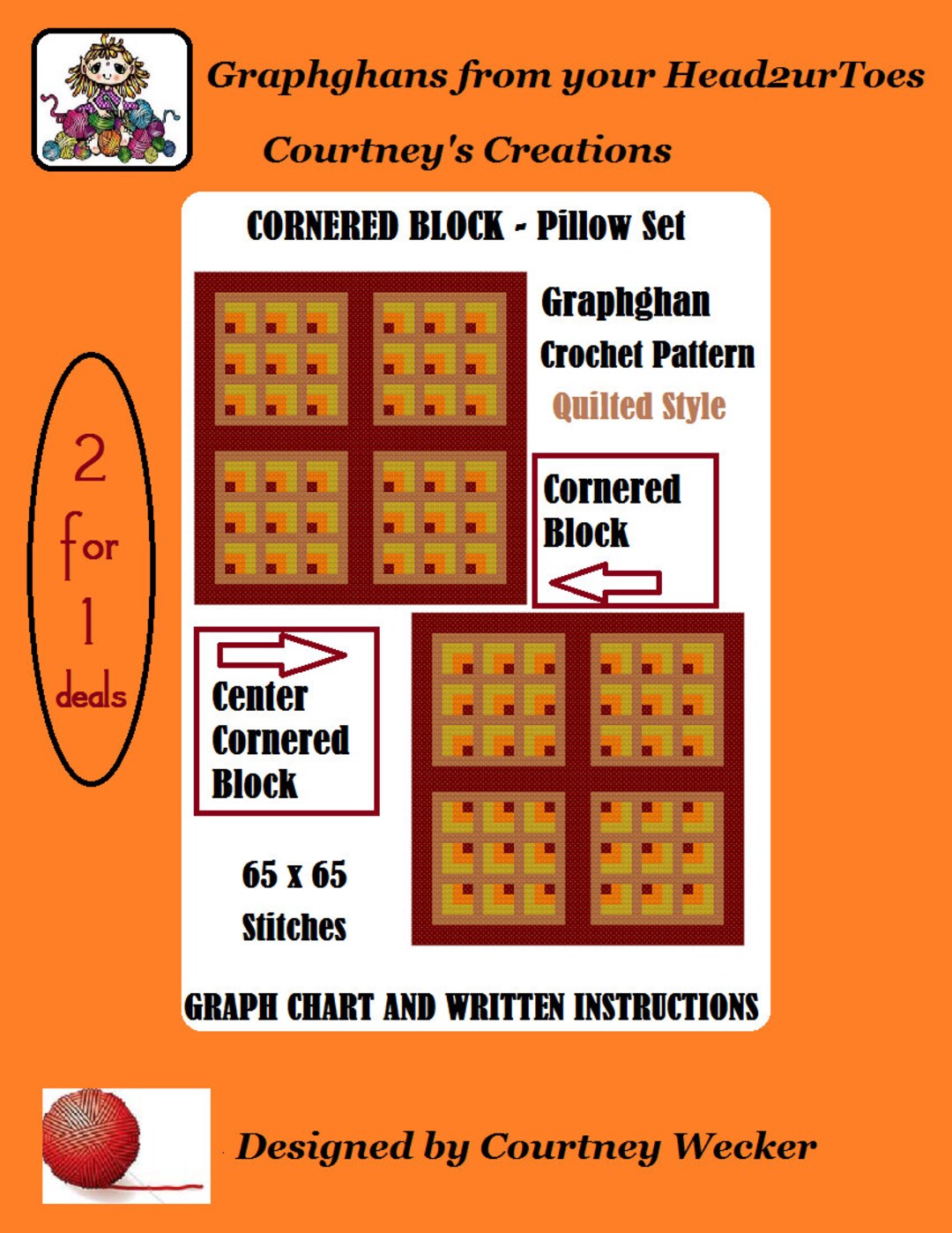 Cornered Block - Graphghan Crochet Pattern - Etsy