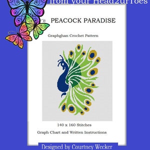 Peacock Graphghan Crochet Pattern (PDF)