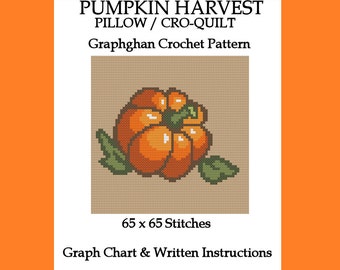 Pumpkin Harvest Pillow / CroQuilt - Graphghan Crochet Pattern