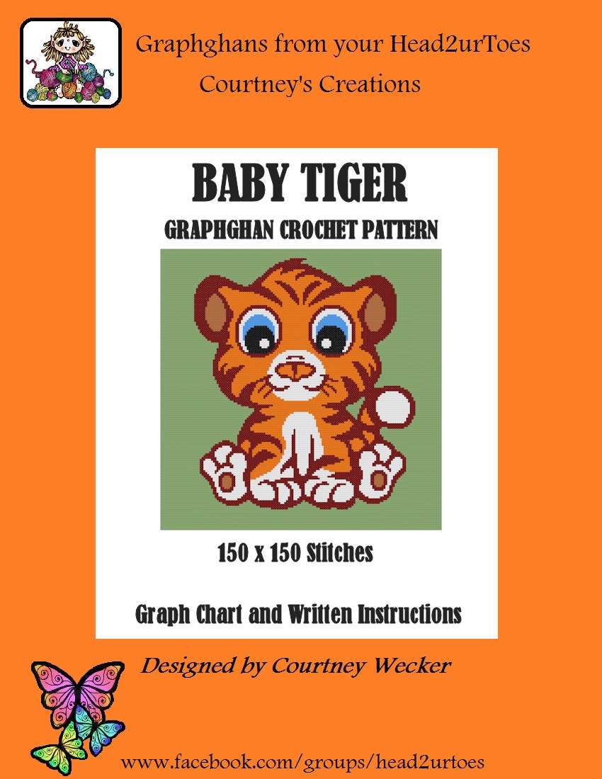 Baby Tiger - Graphghan Crochet Pattern - Etsy