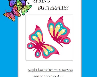 Spring Butterflies - Crochet Graphghan Pattern