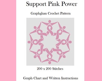 Support Pink Power - Graphghan Crochet Pattern
