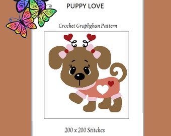 Puppy Love - Crochet Graphghan Pattern