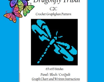 Dragonfly Tribal - C2C Graphghan Pattern