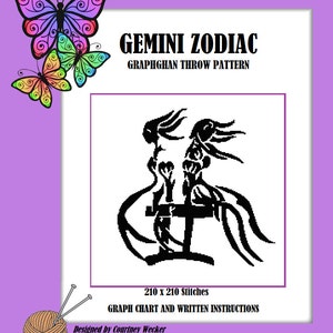 Gemini Zodiac - Graphghan Throw Pattern