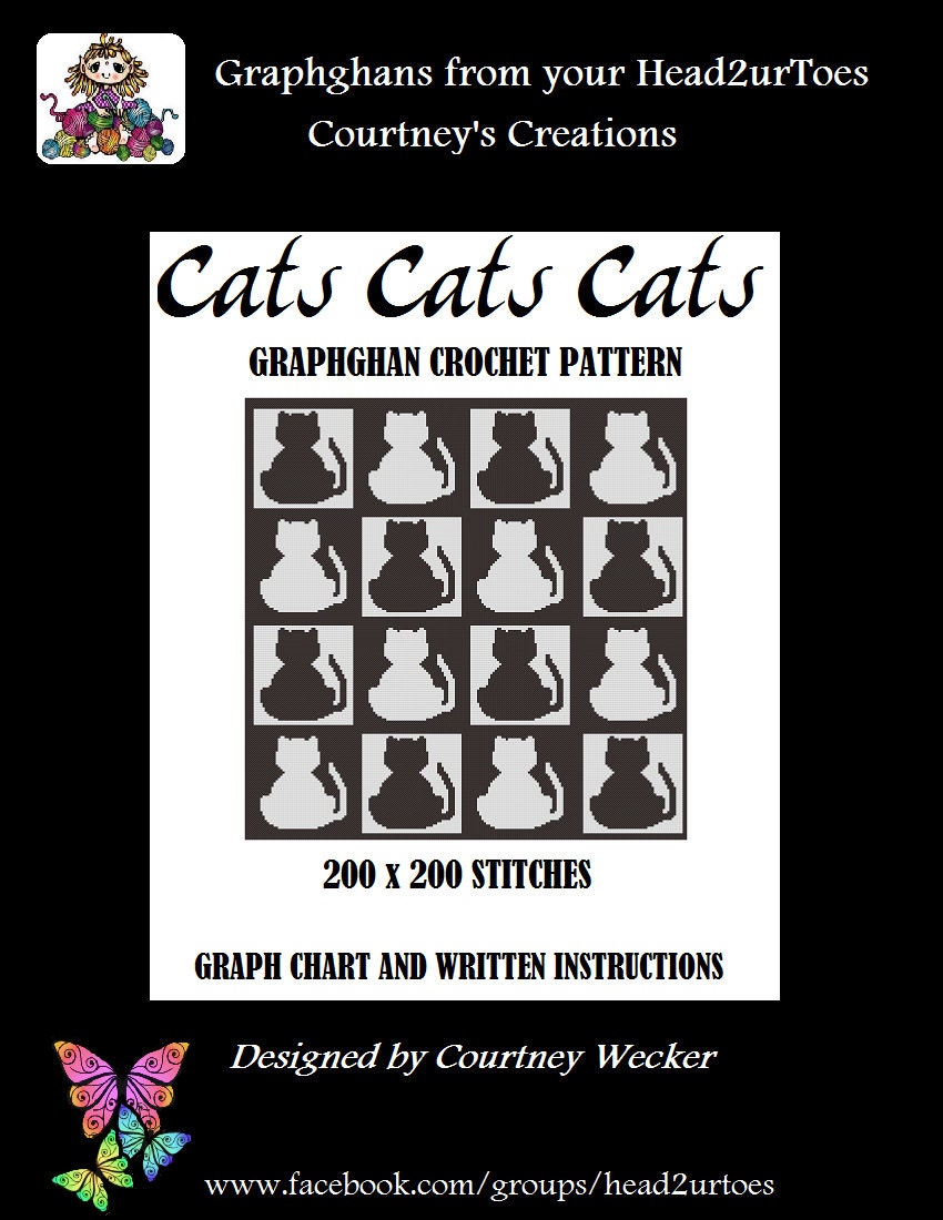 Cats Cats Cats - Graphghan Crochet Pattern - Etsy