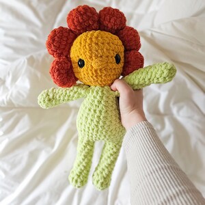 crochet groovy flower doll | crochet doll | flower doll | groovy doll | stuffed doll | plush flower | flower plushie | READY TO SHIP |