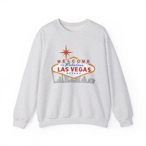 Felpa di benvenuto di Las Vegas, maglione girocollo Entertainment Capital, regalo per turisti di Las Vegas, abbigliamento di Las Vegas, pullover di Las Vegas