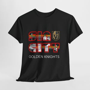 Sin City Golden Knights Unisex Tee, Vegas Golden Knights Shirt, NHL Hockey Fan Gift, Hockey Club Apparel, Golden Knights Tee Shirt