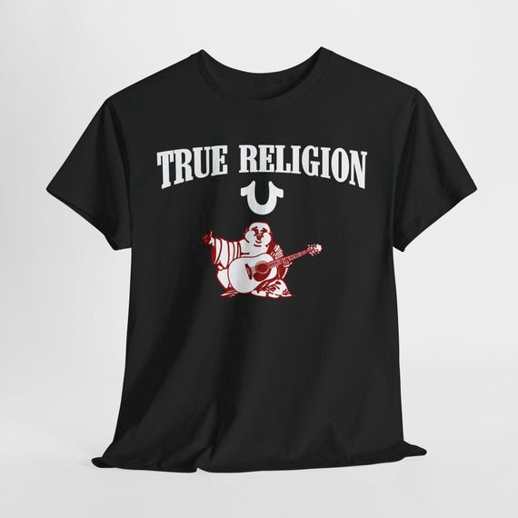 True Religion T-shirt for Men and Women, Unisex Heavy Cotton Shirt