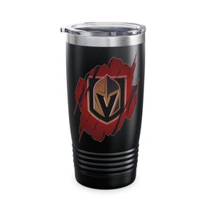 Vegas Golden Knights Ringneck Tumbler, NHL Team Cup, Hockey Fan Gift, Stainless Steel Travel Mug, Sports Drinkware, Hockey Lover Present