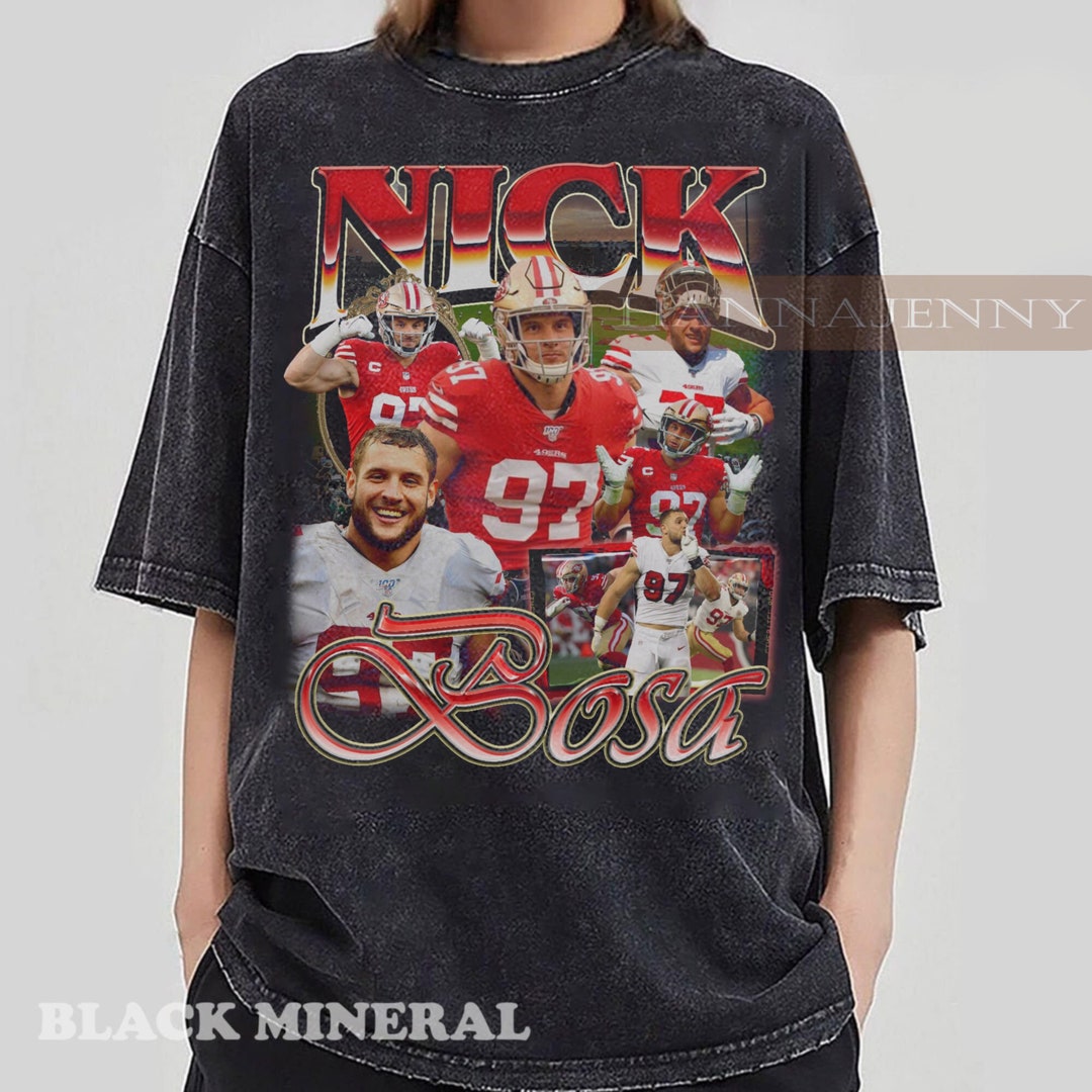 Limited Nick Bosa Comfort Colors Tshirt, Vintage Football Shirt, Nick ...