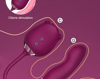 Rose sucking vibrator for woman, G spot stimulation toy