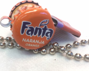 Fanta Orange Whistle Children Toy | Pendant Necklace | Keychain and Lanyard | Recycled Toys | Coach Whistle | Roller Derby