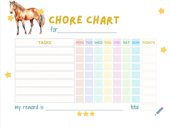 Chore Chart - Etsy